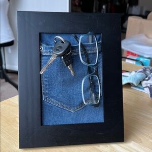 Denim Framed Sunglasses/key Pocket